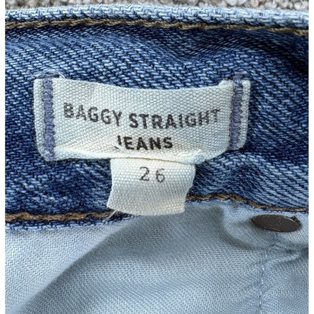 Madewell Baggy Straight Fit Jean Womens 26 Blue Light Wash High Rise 100% Cotton - Picture 7 of 13